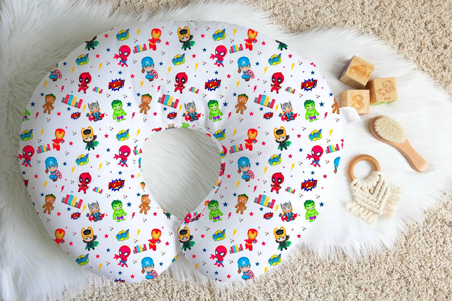 Super Hero Nursing Pillow Cover